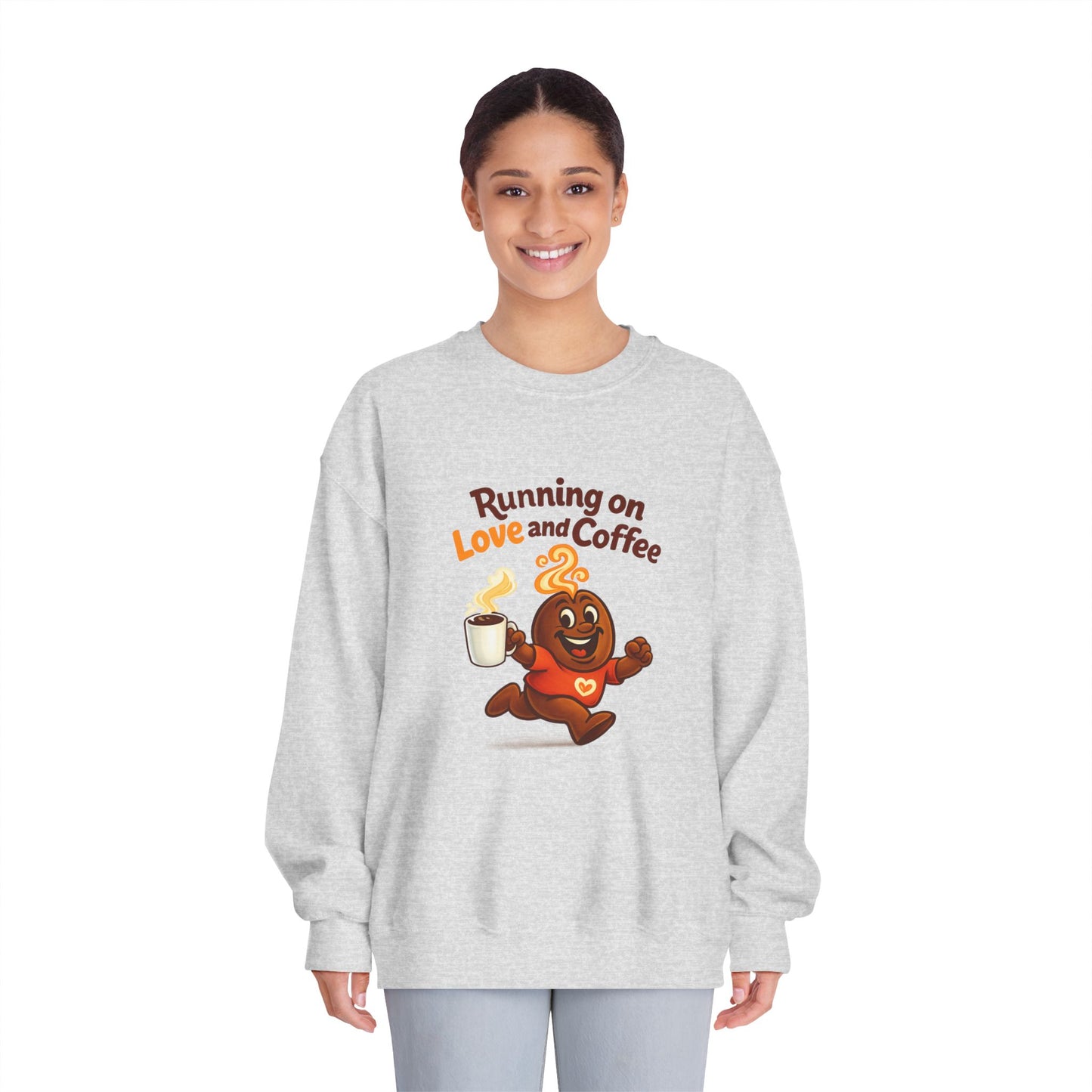 Free The Bean Running on Love & Coffee Comfort Unisex Sweatshirt