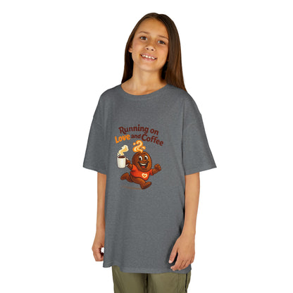 Running on Love & Coffee Kids T-Shirt