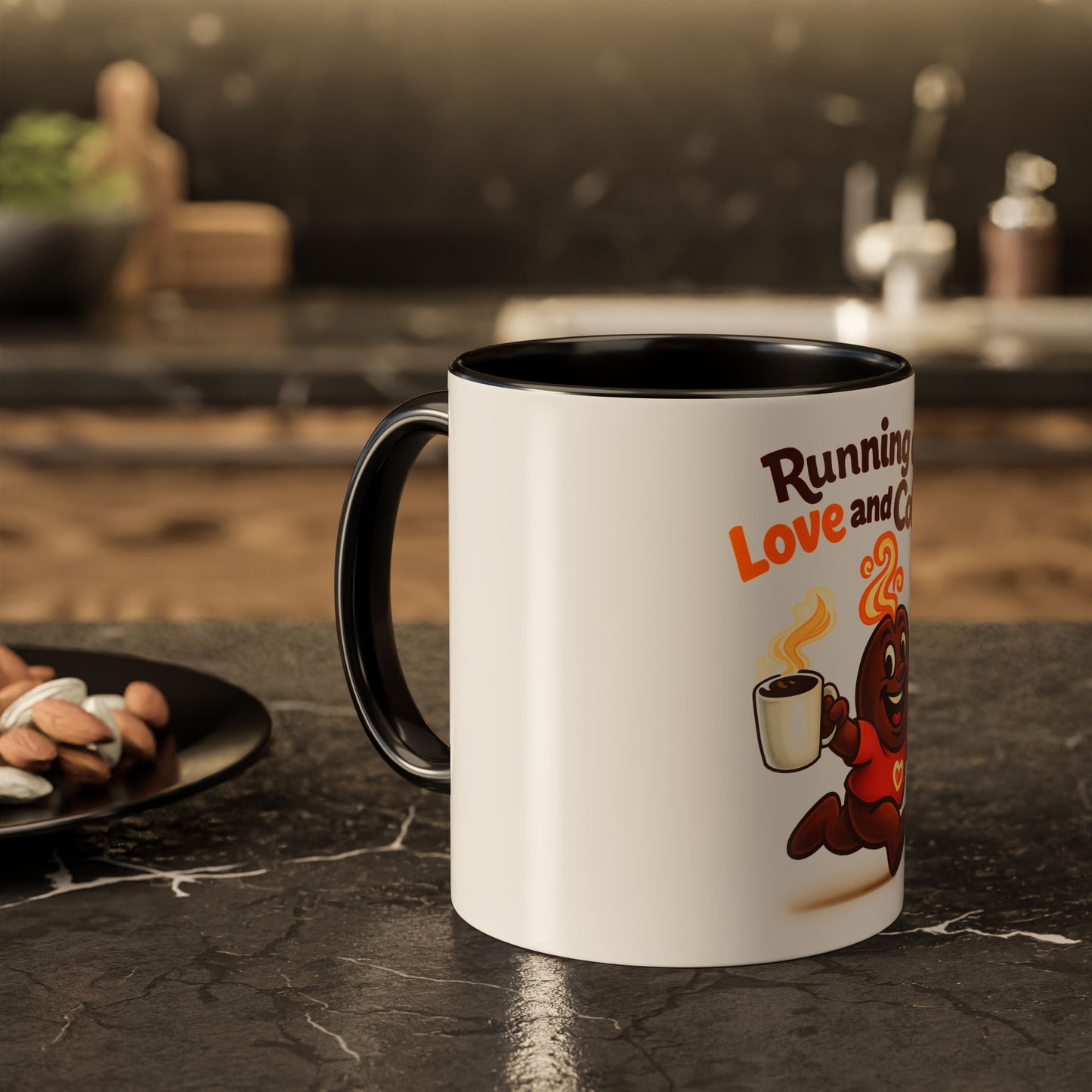 Freebie Running on Love & Coffee Colorful Mugs (11oz)