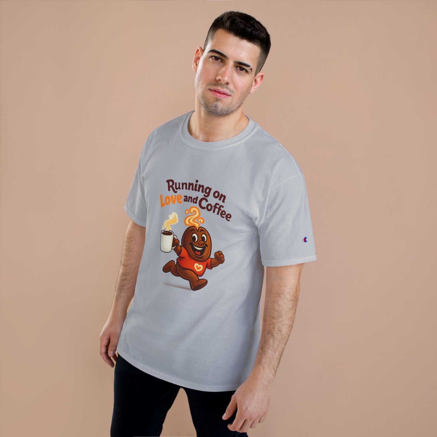 Free The Bean Running On Love Coffee Tee