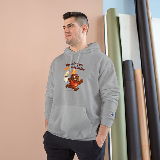Free The Bean Running On Love & Coffee Unisex Champion Hoodie