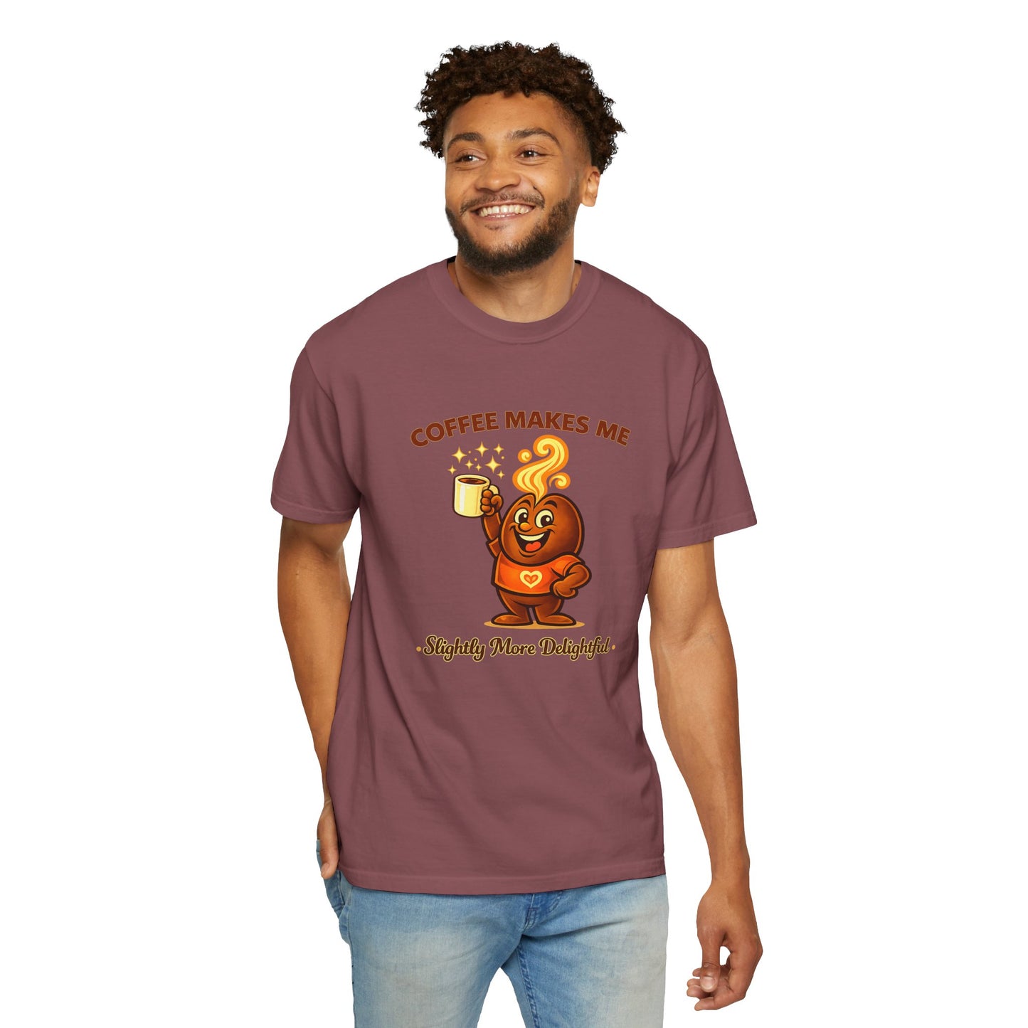 Coffee Makes Me Slightly More Delightful — Comfort Colors T-Shirt