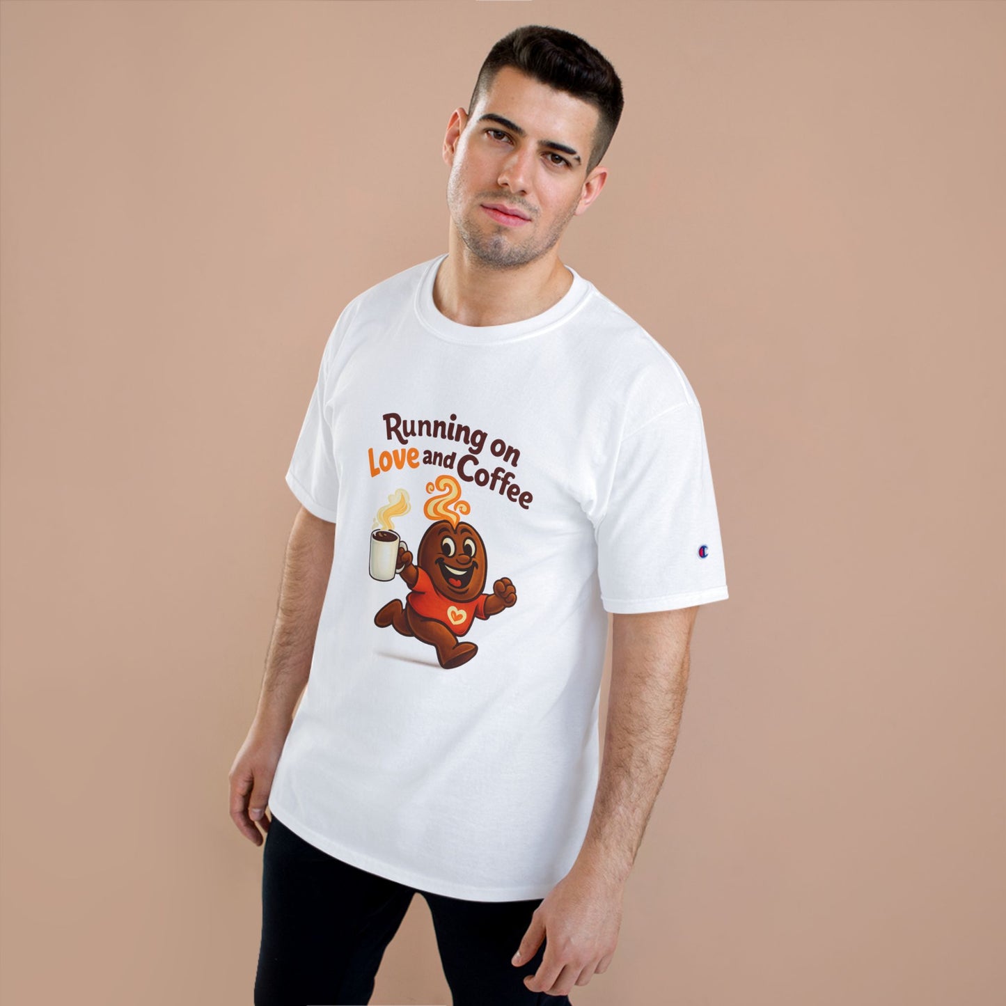 Free The Bean Running On Love Coffee Tee