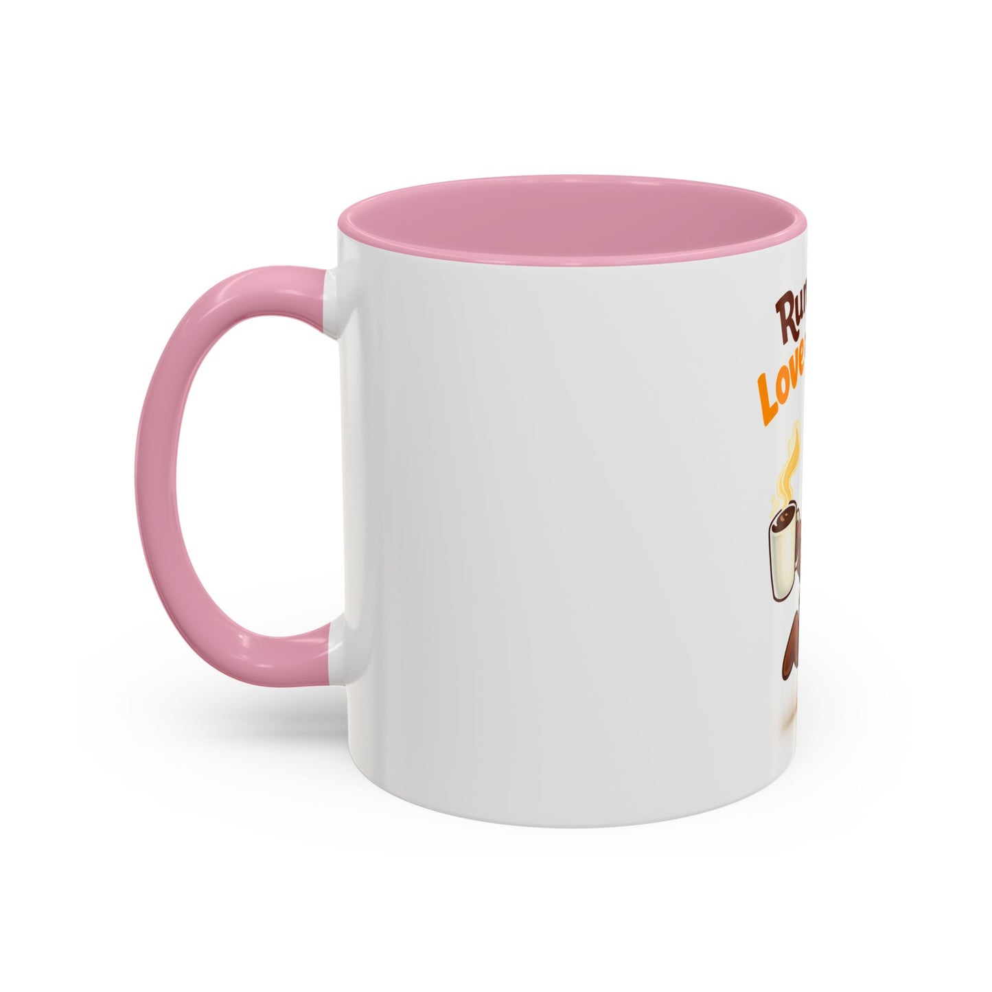 Freebie Running on Love & Coffee Colorful Mugs (11oz)