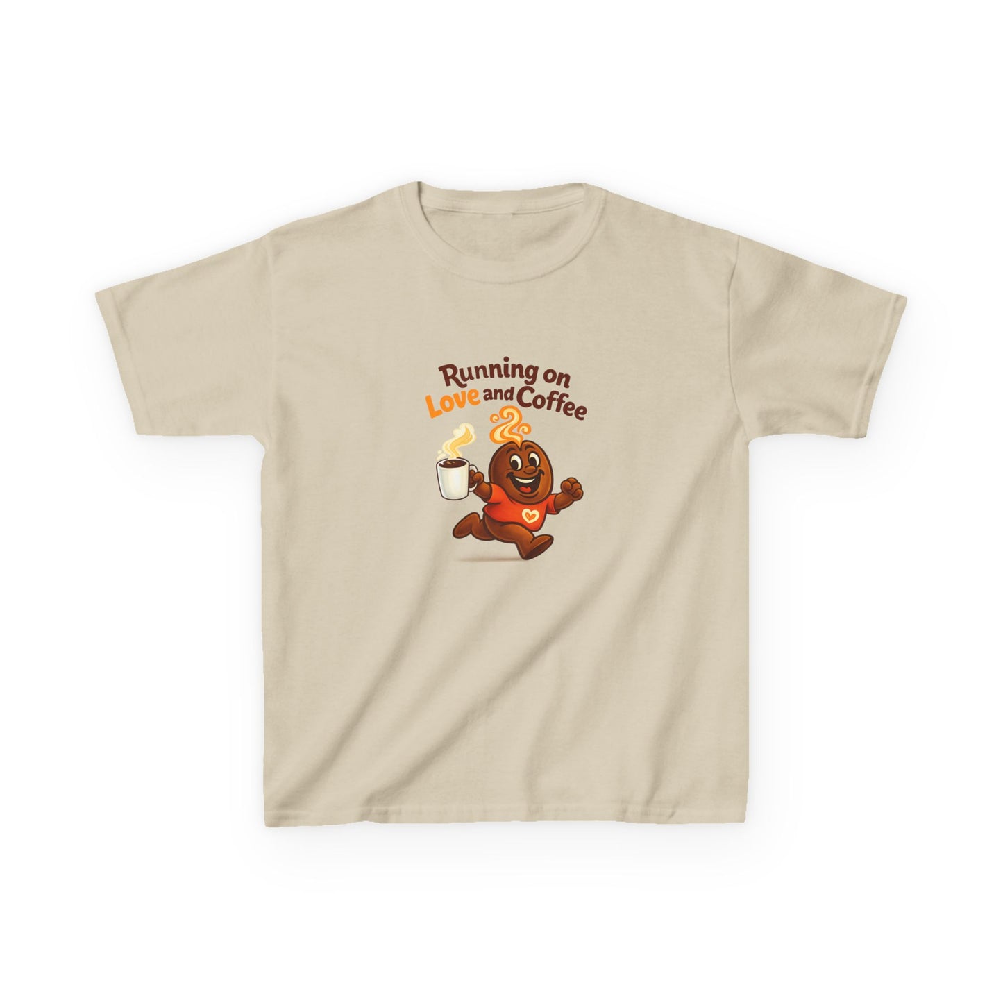 Running on Love & Coffee Kids T-Shirt