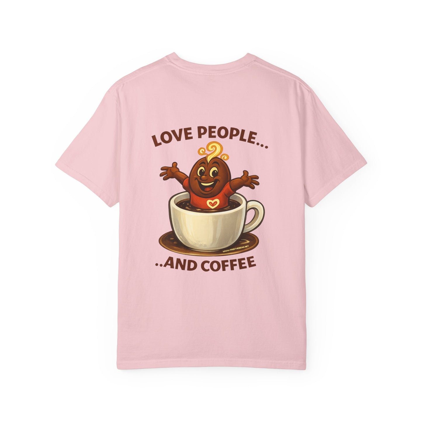 Coffee Lovers T-Shirt — “Love People... and Coffee” Cute Coffee Cup Design