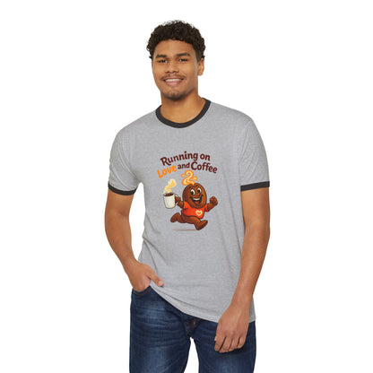 Free The Bean Running on Love & Coffee Unisex Comfy T-Shirt