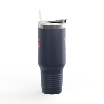 Free The Bean Running On Love & Coffee Insulated Travel Mug, 40oz
