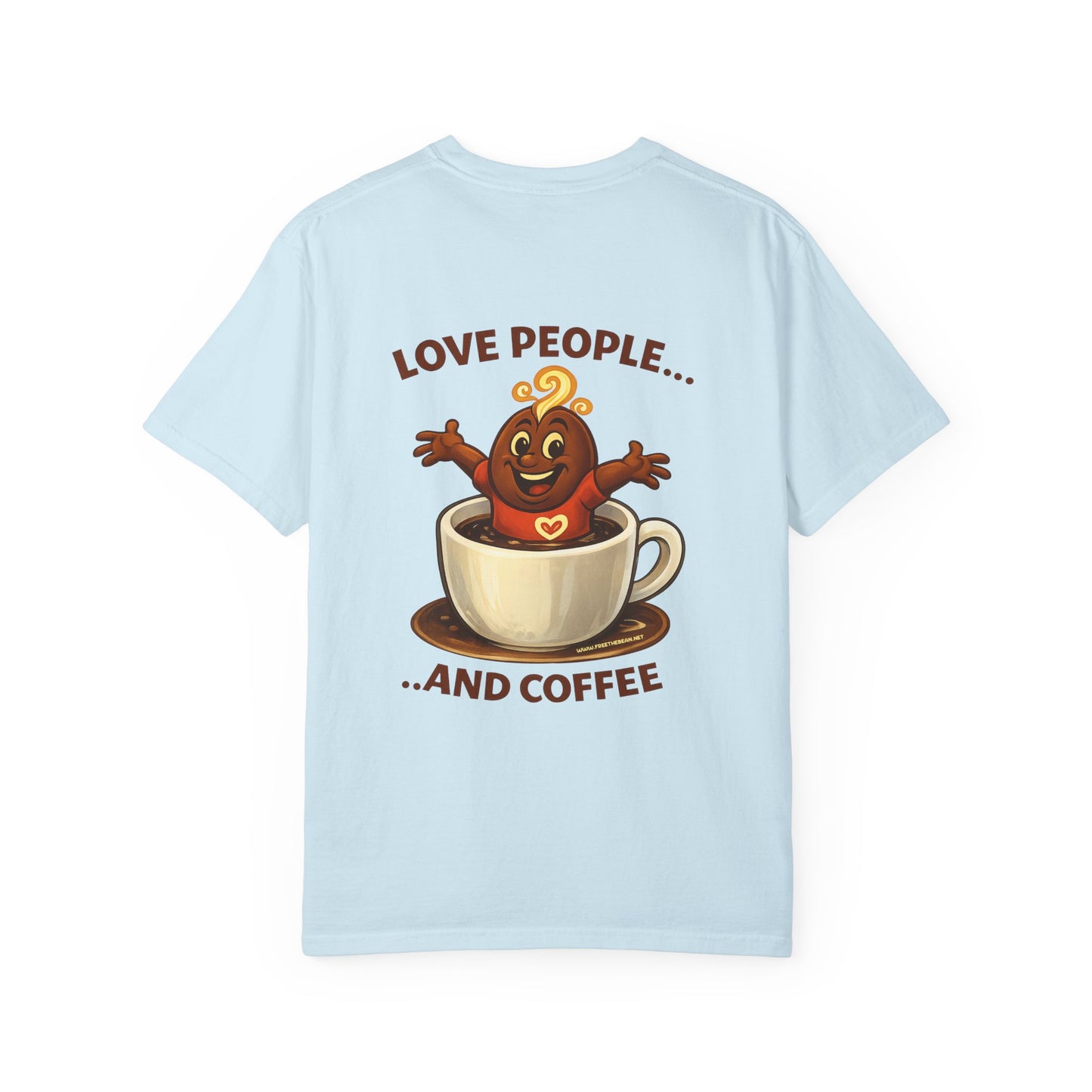 Coffee Lovers T-Shirt — “Love People... and Coffee” Cute Coffee Cup Design