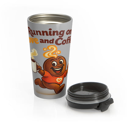 Free The Bean Running on Love & Coffee Comfort Travel Mug