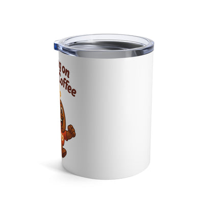 Free The Bean Running On Love & Coffee Bottle Tumbler 10oz