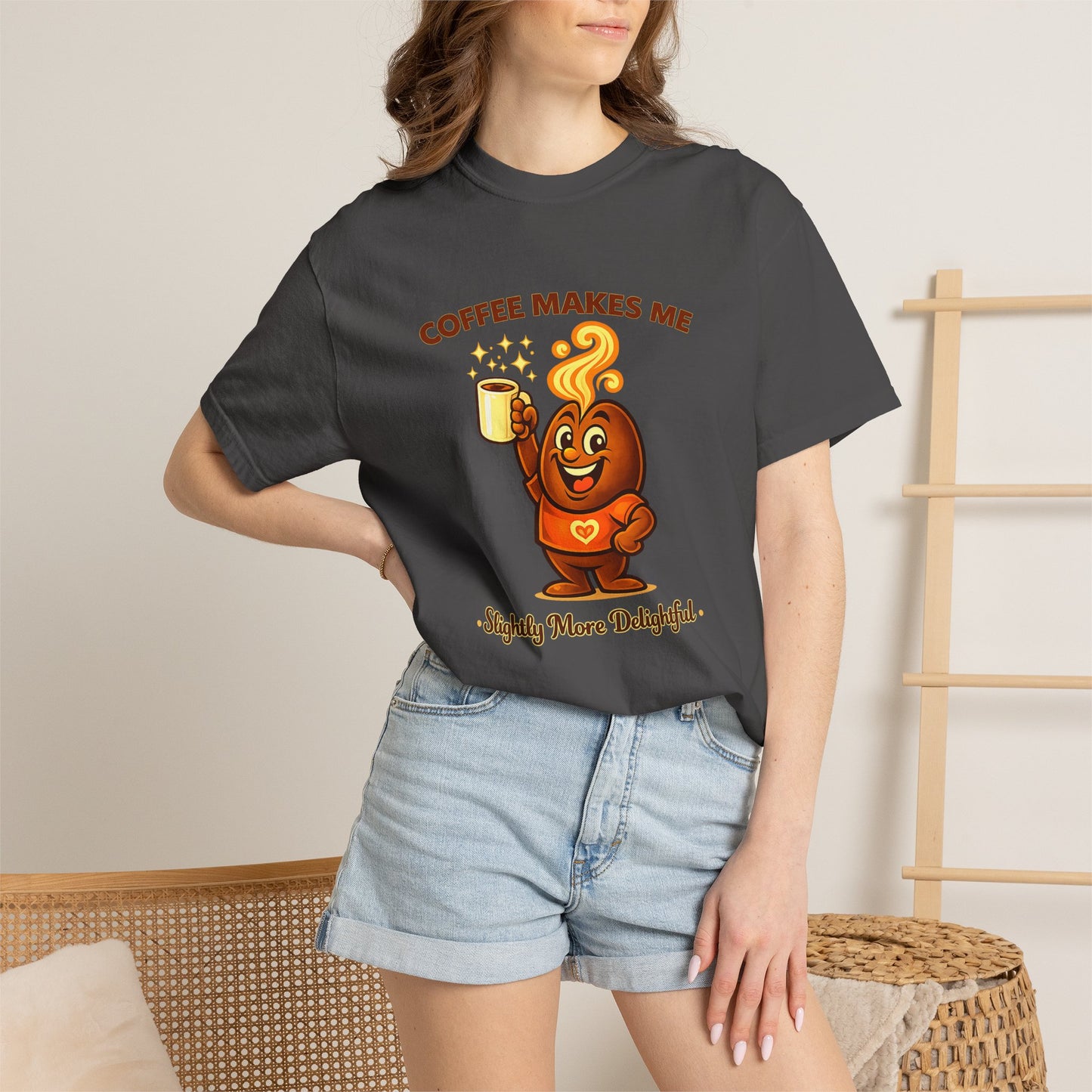 Coffee Makes Me Slightly More Delightful — Comfort Colors T-Shirt