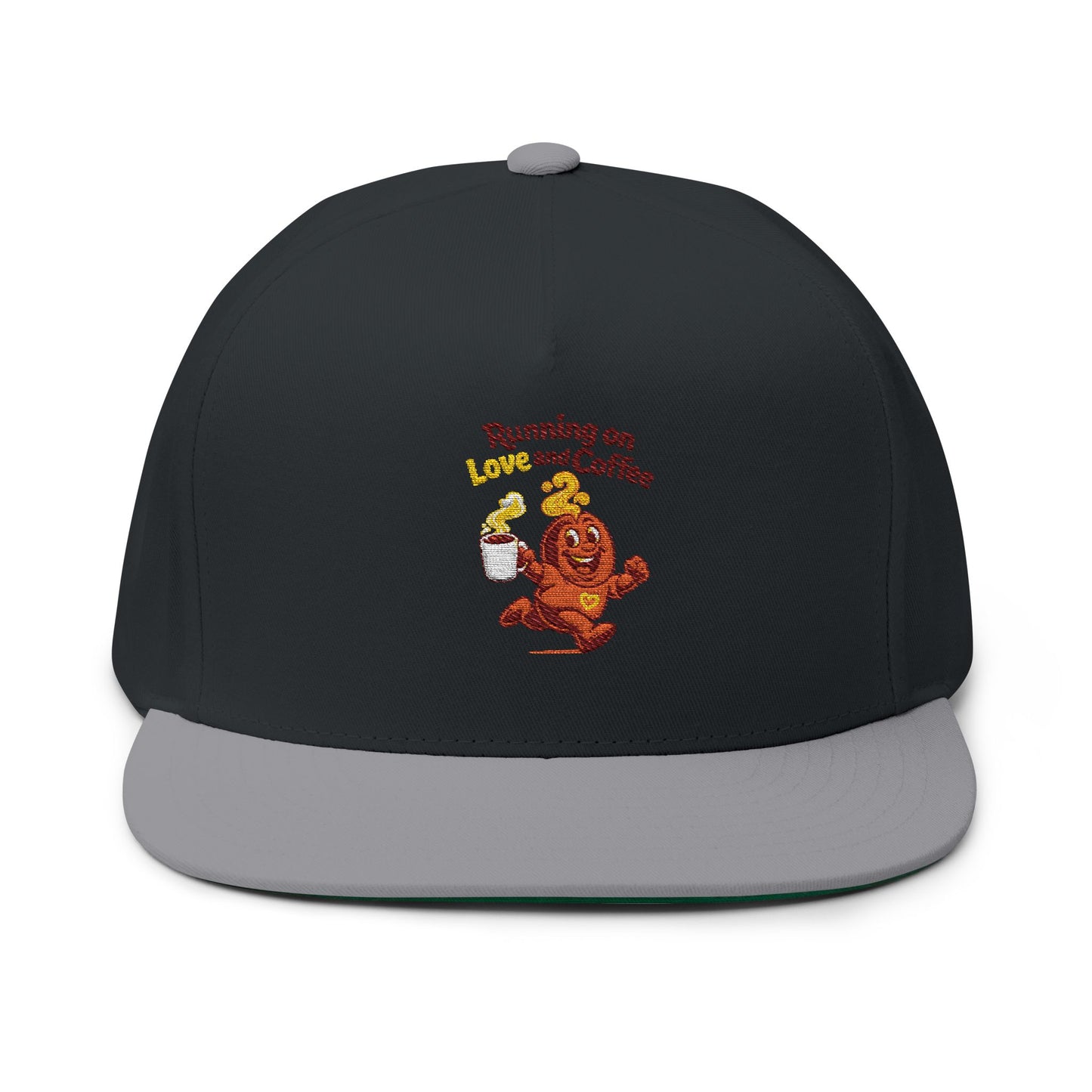 Free The Bean Running on Love & Coffee Flat Bill Cap