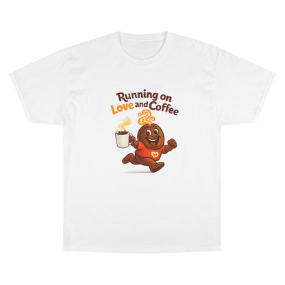 Free The Bean Running On Love Coffee Tee