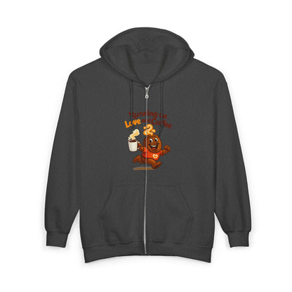 Free The Bean Running On Love & Coffee Comfort Unisex Hooded Sweatshirt