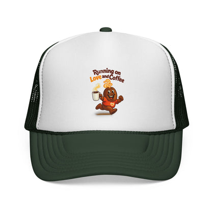 Free The Bean Running on Love & Coffee Trucker Caps