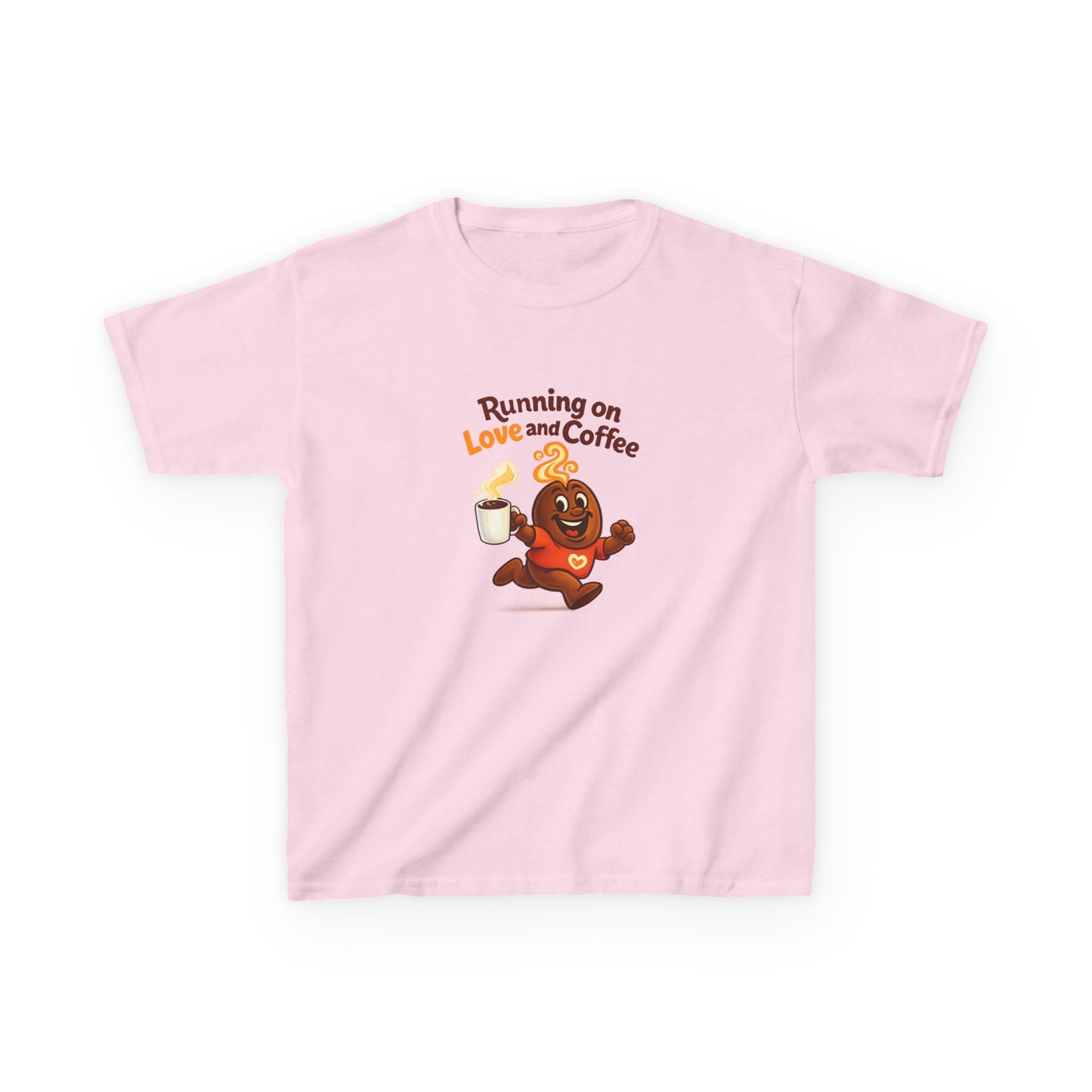 Running on Love & Coffee Kids T-Shirt