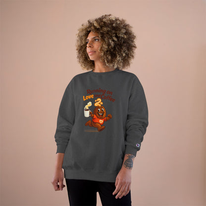 Free The Bean Running on Love & Coffee Unisex Crew Sweatshirt