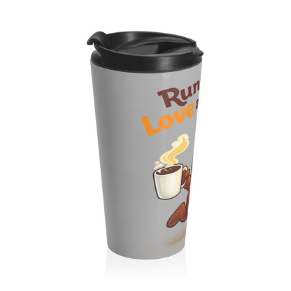 Free The Bean Running on Love & Coffee Comfort Travel Mug