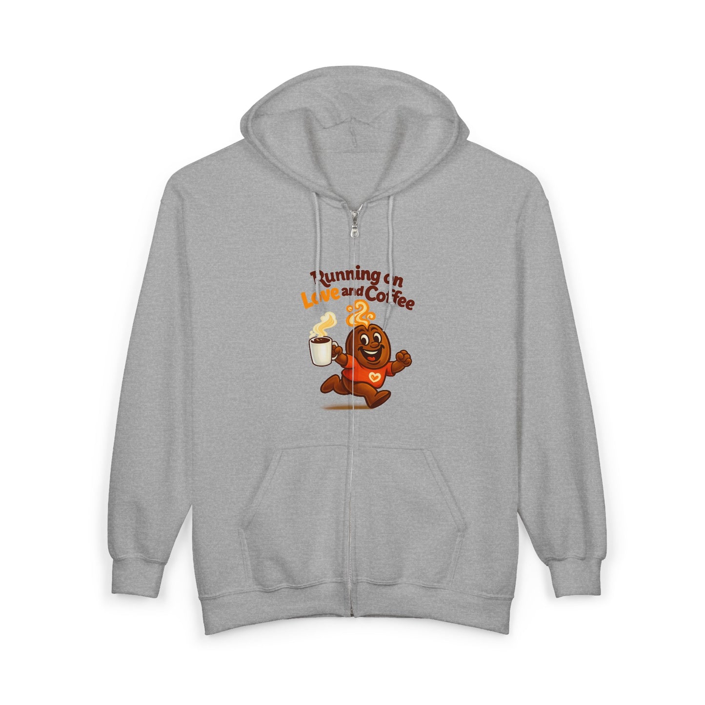 Free The Bean Running On Love & Coffee Comfort Unisex Hooded Sweatshirt