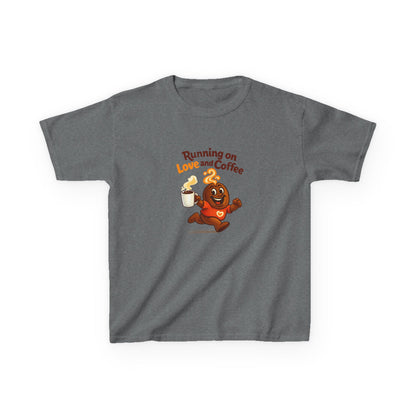 Running on Love & Coffee Kids T-Shirt
