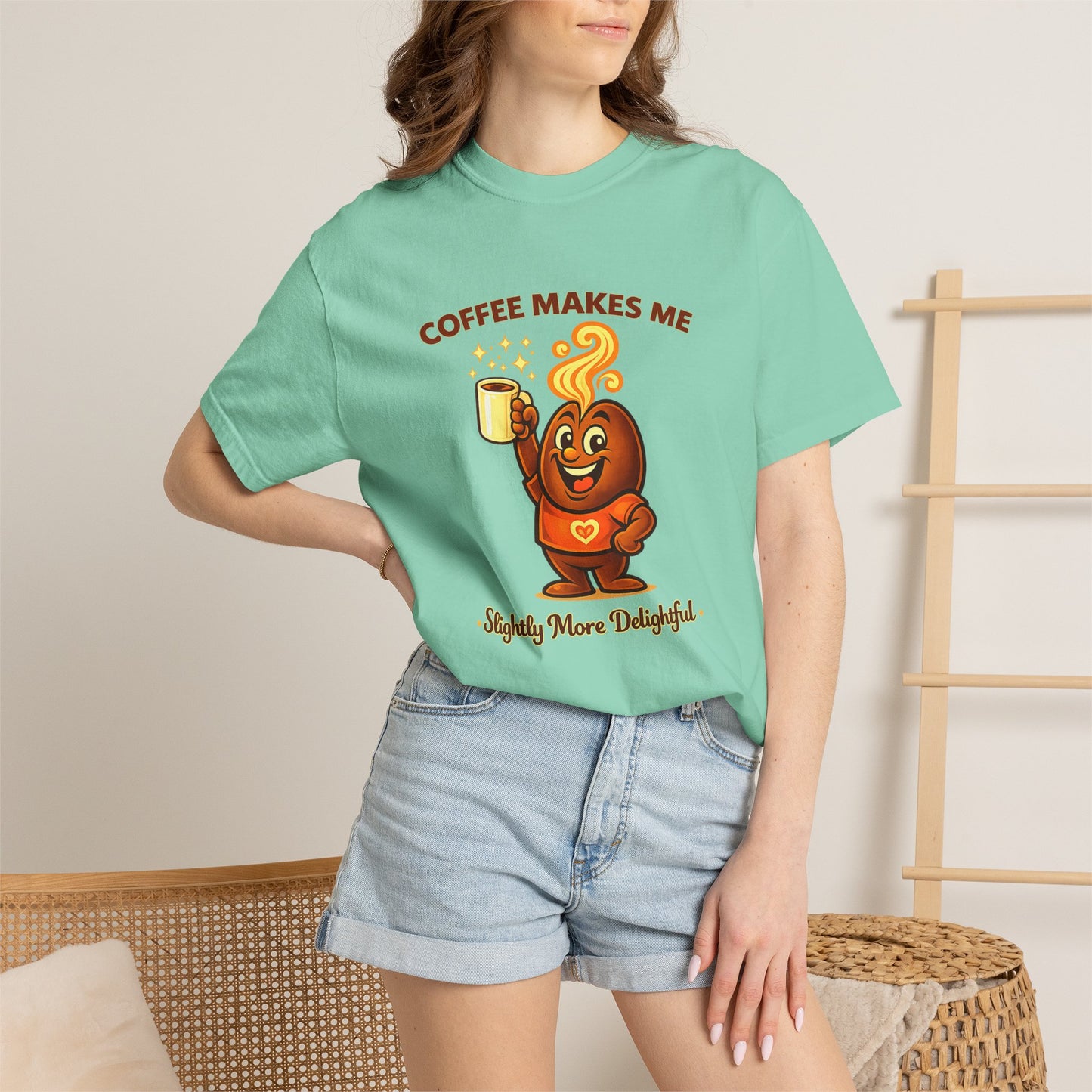 Coffee Makes Me Slightly More Delightful — Comfort Colors T-Shirt