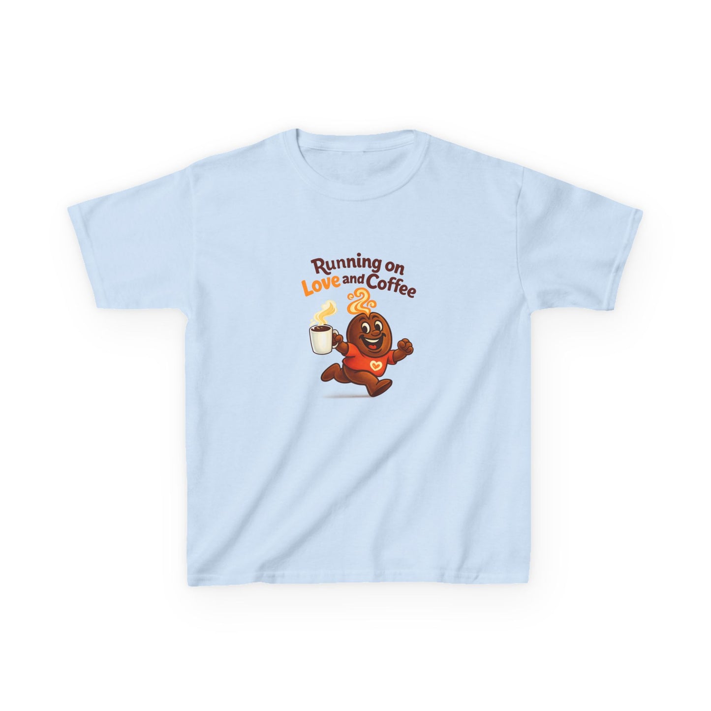 Running on Love & Coffee Kids T-Shirt