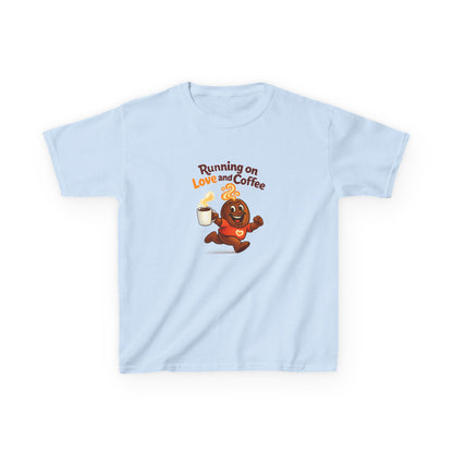 Running on Love & Coffee Kids T-Shirt