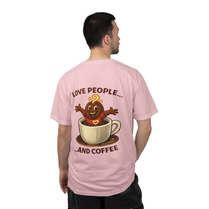 Coffee Lovers T-Shirt — “Love People... and Coffee” Cute Coffee Cup Design