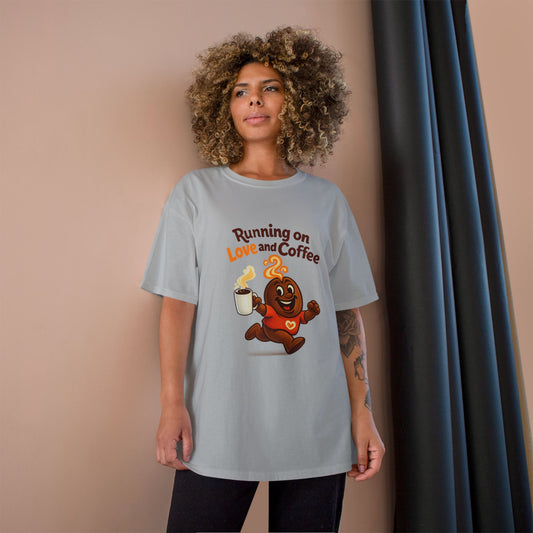 Free The Bean Running On Love Coffee Tee