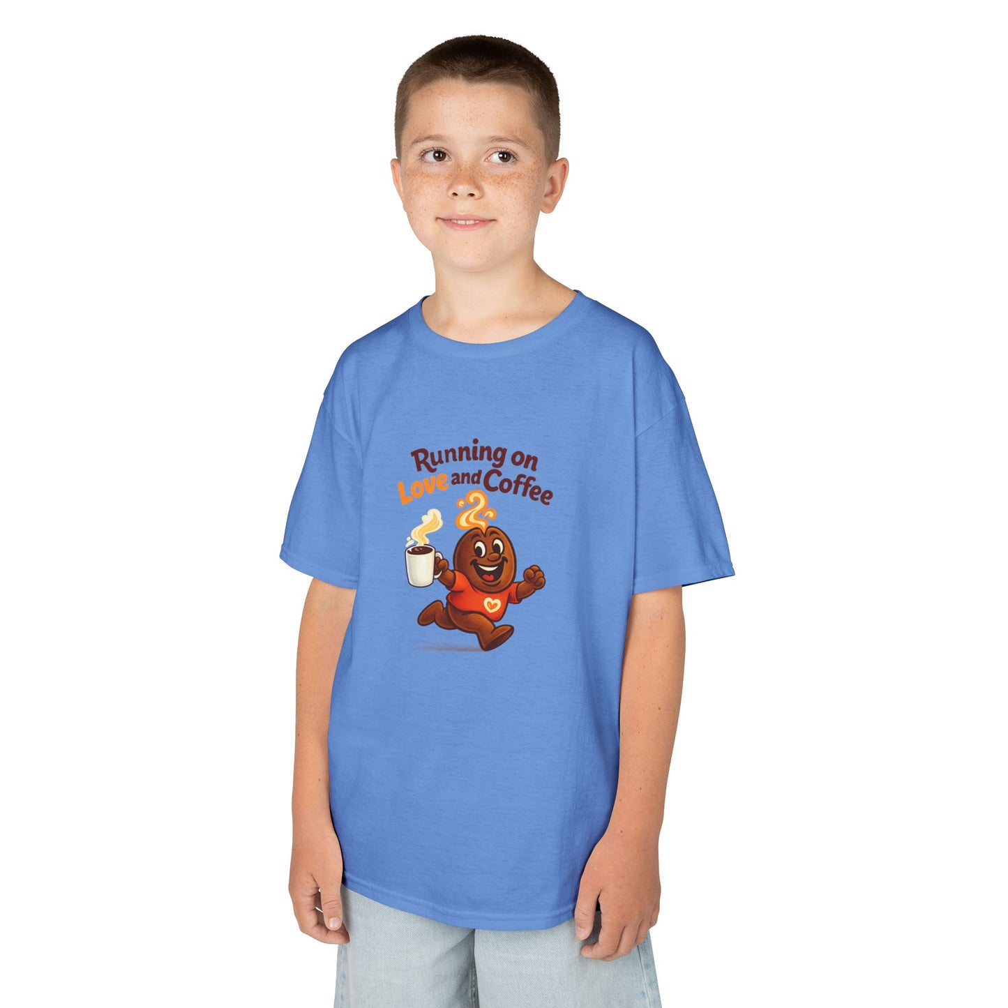 Running on Love & Coffee Kids T-Shirt