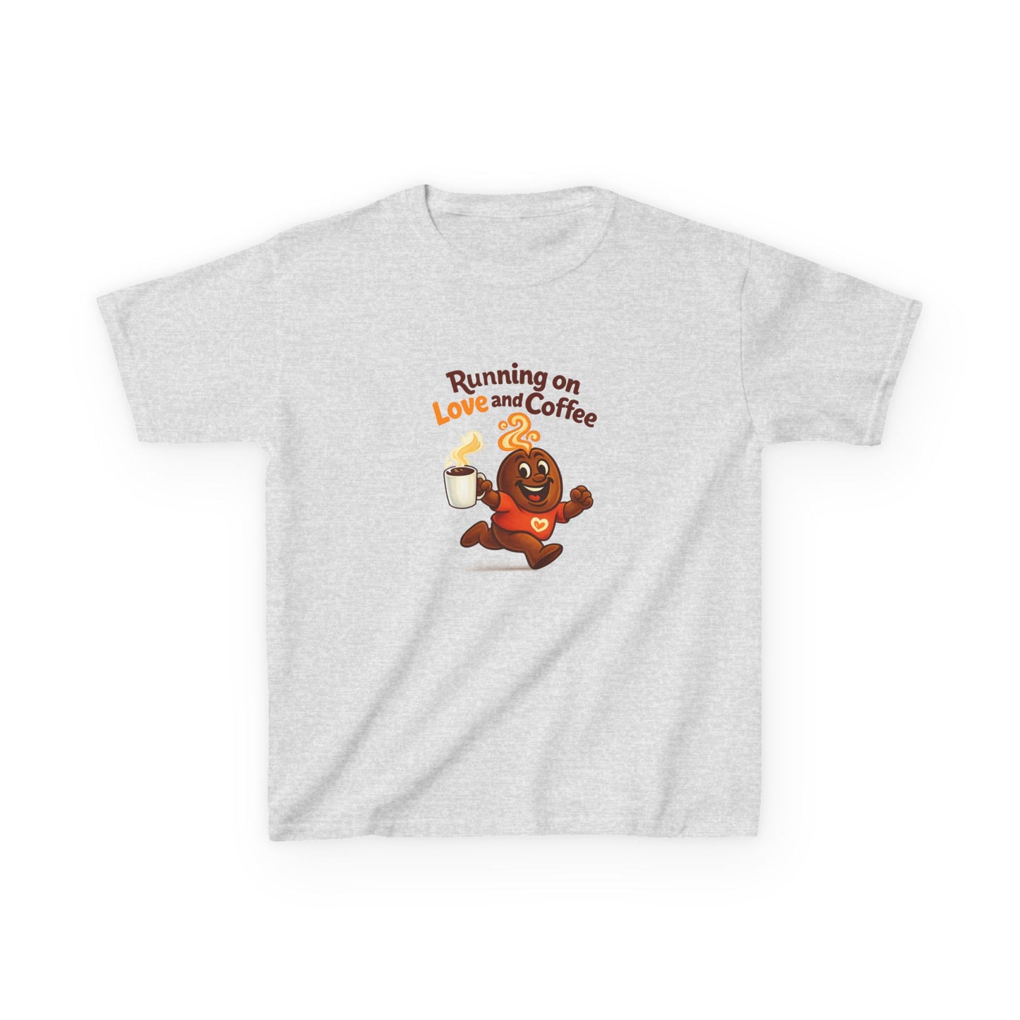 Running on Love & Coffee Kids T-Shirt