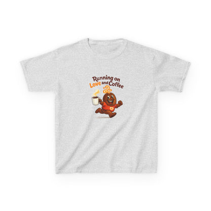 Running on Love & Coffee Kids T-Shirt