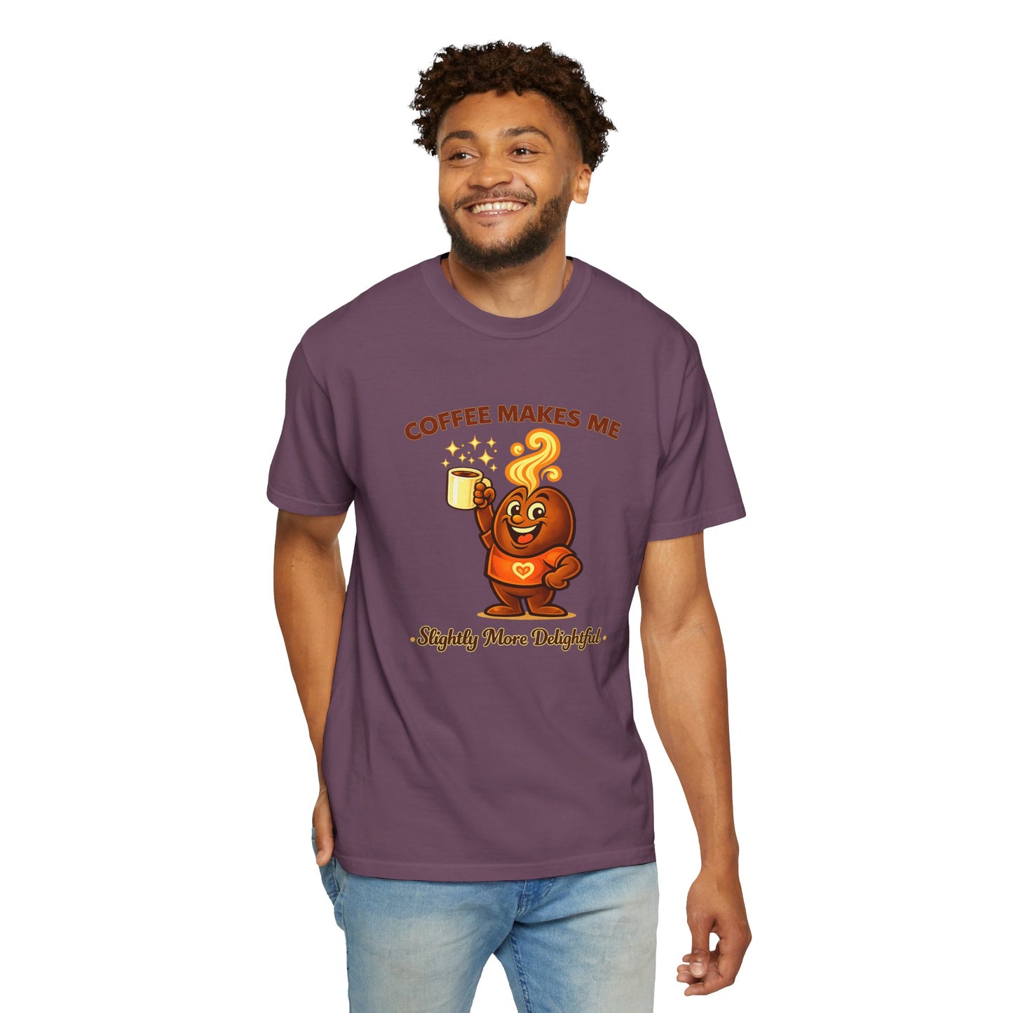 Coffee Makes Me Slightly More Delightful — Comfort Colors T-Shirt