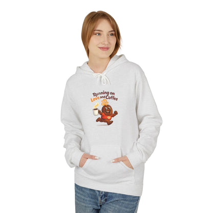 Free The Bean Running On Love & Coffee Unisex Fleece Hoodie