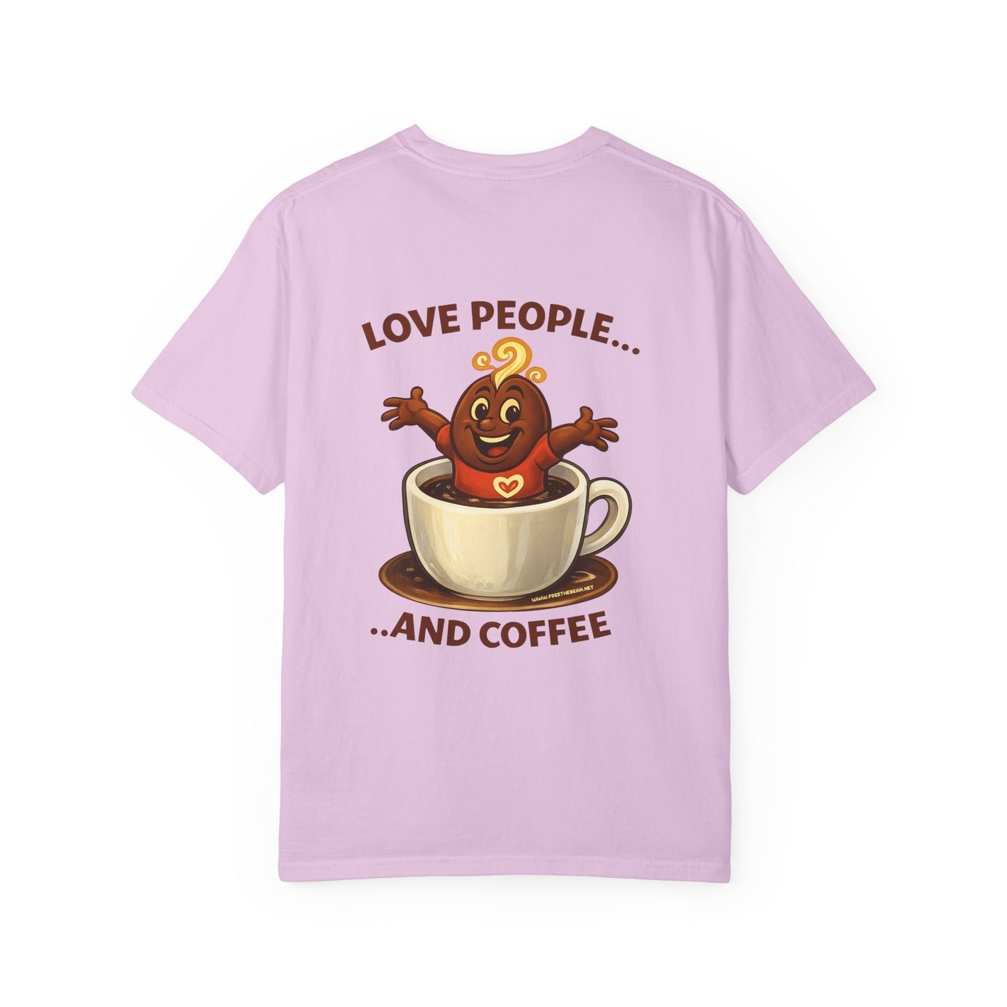Coffee Lovers T-Shirt — “Love People... and Coffee” Cute Coffee Cup Design