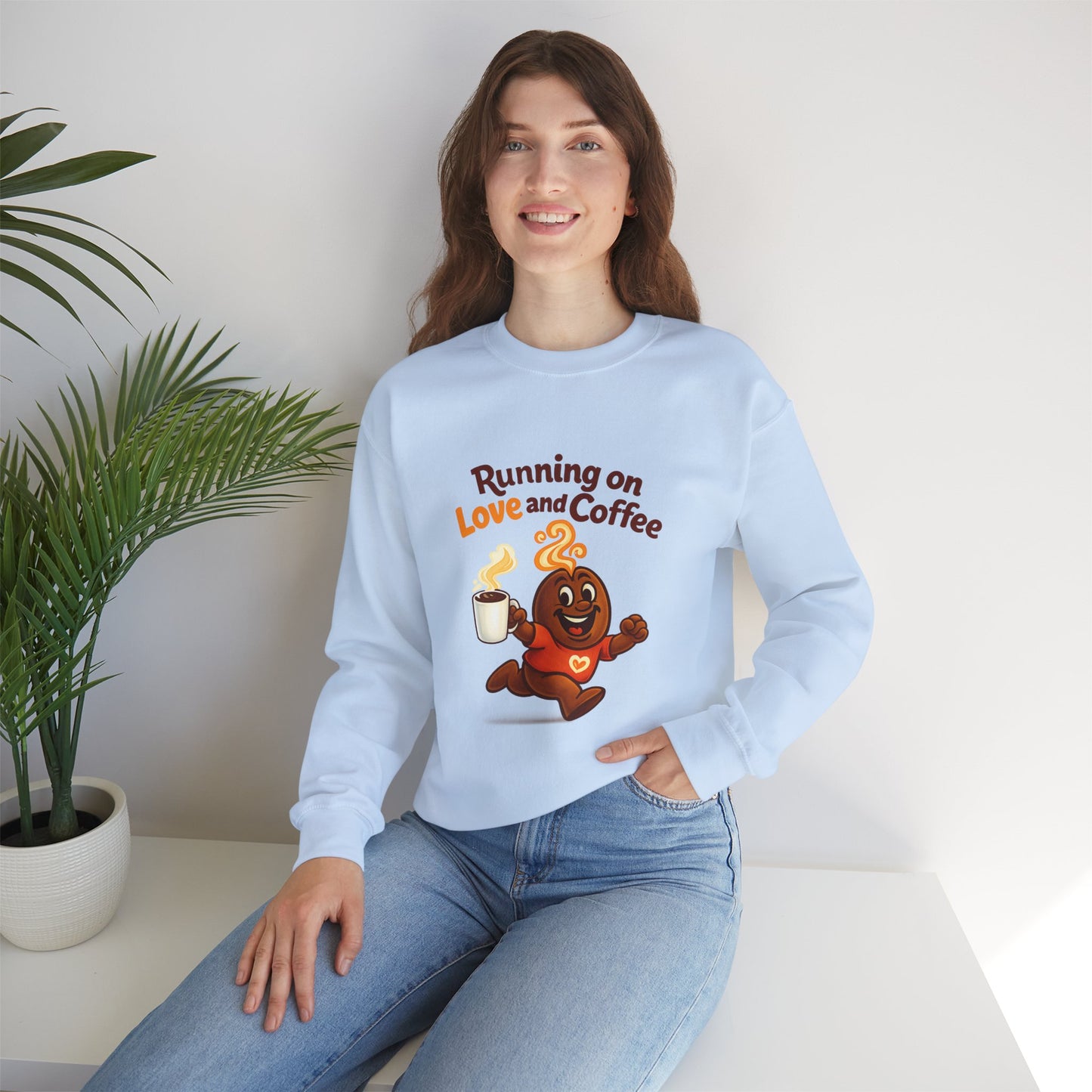 Free The Bean Running on Love & Coffee Unisex Sweatshirt