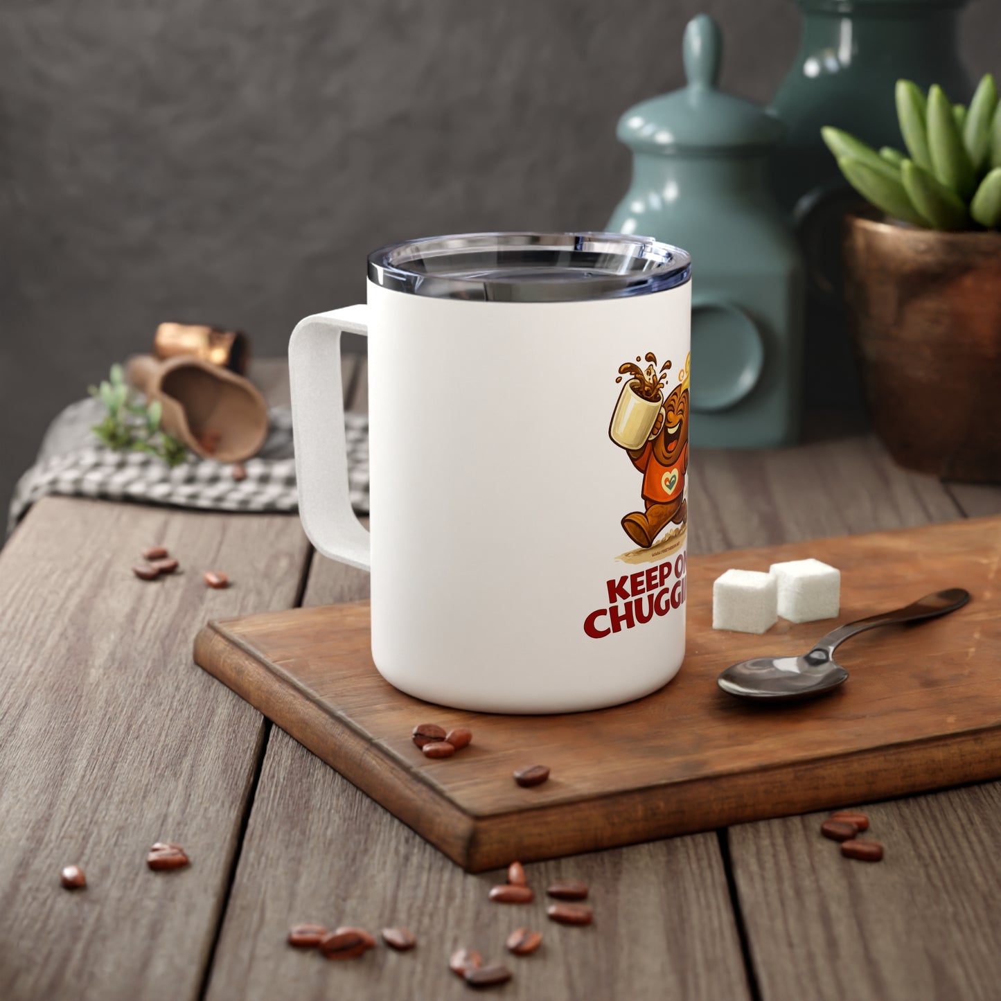 Free The Bean Insulated Coffee Mug, 10oz