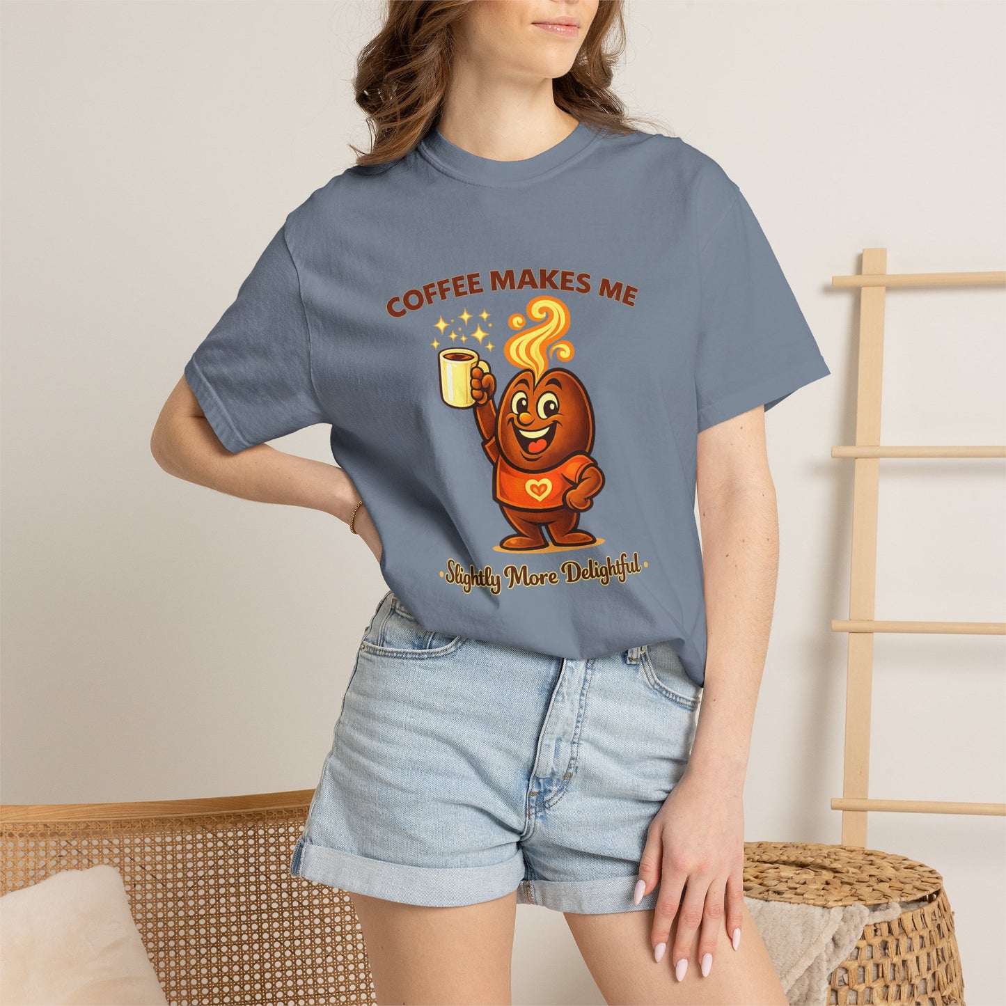 Coffee Makes Me Slightly More Delightful — Comfort Colors T-Shirt