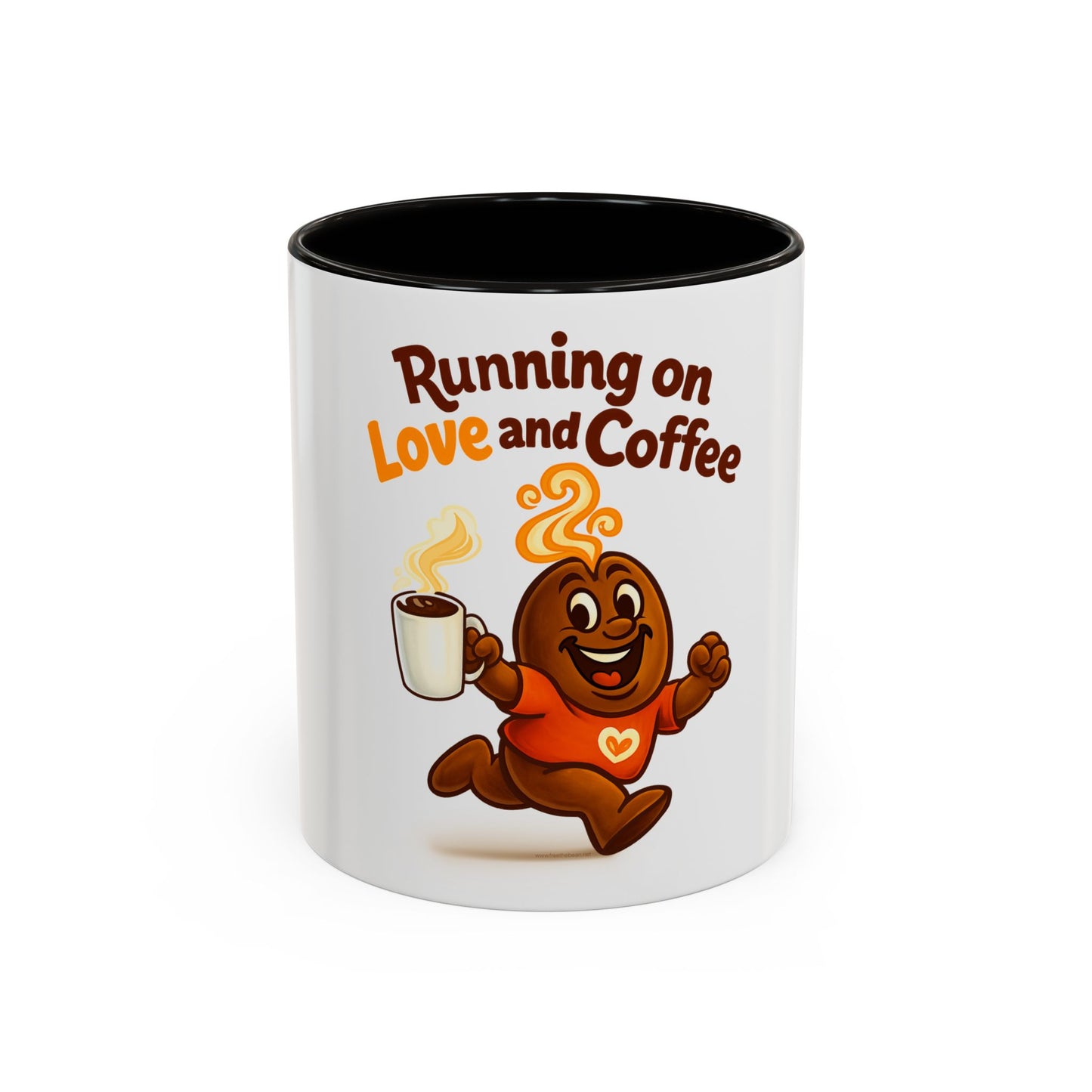 Freebie Running on Love & Coffee Colorful Mugs (11oz)