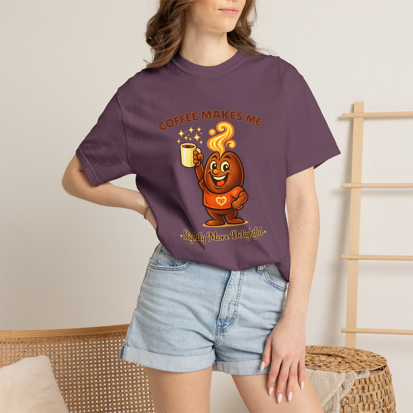 Coffee Makes Me Slightly More Delightful — Comfort Colors T-Shirt