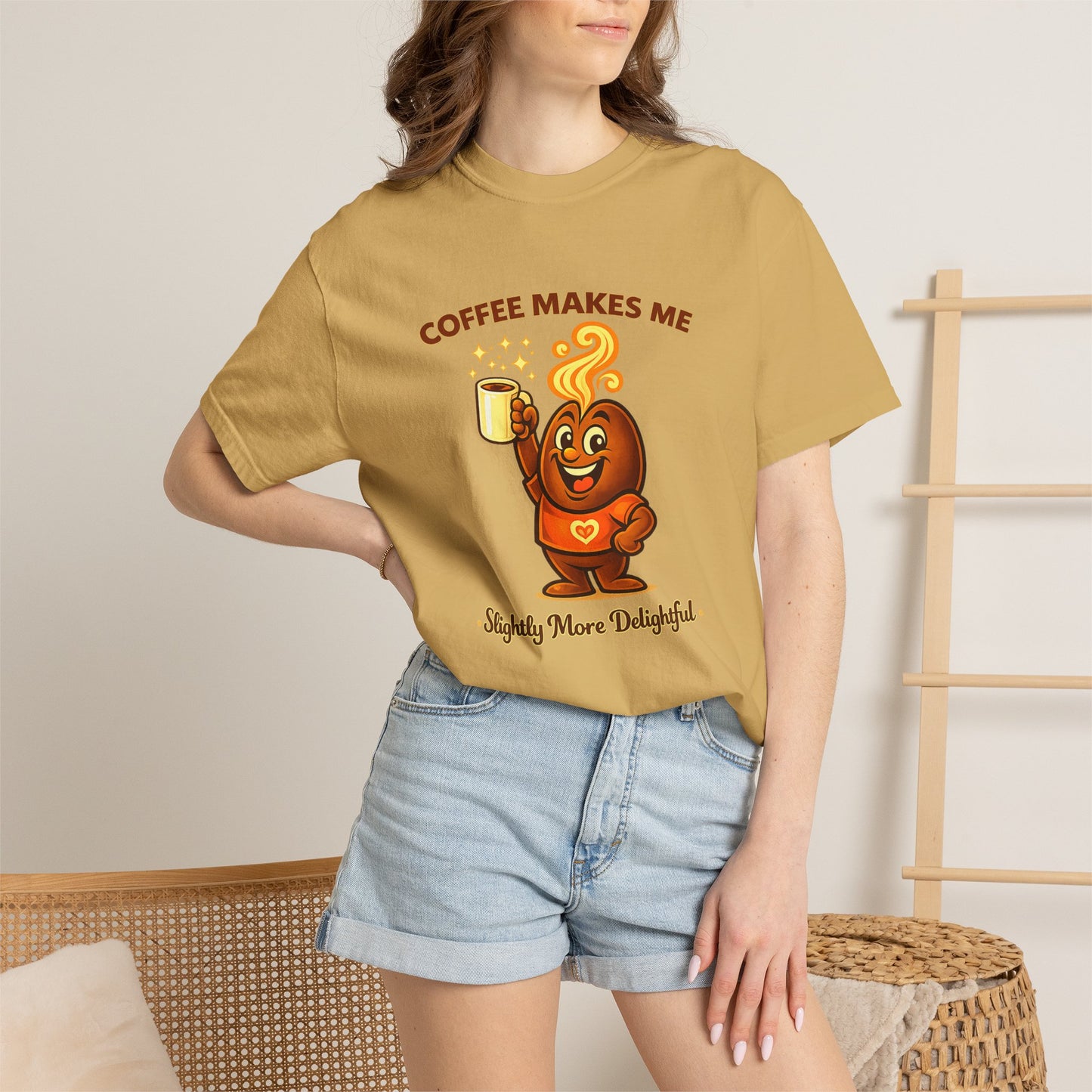 Coffee Makes Me Slightly More Delightful — Comfort Colors T-Shirt