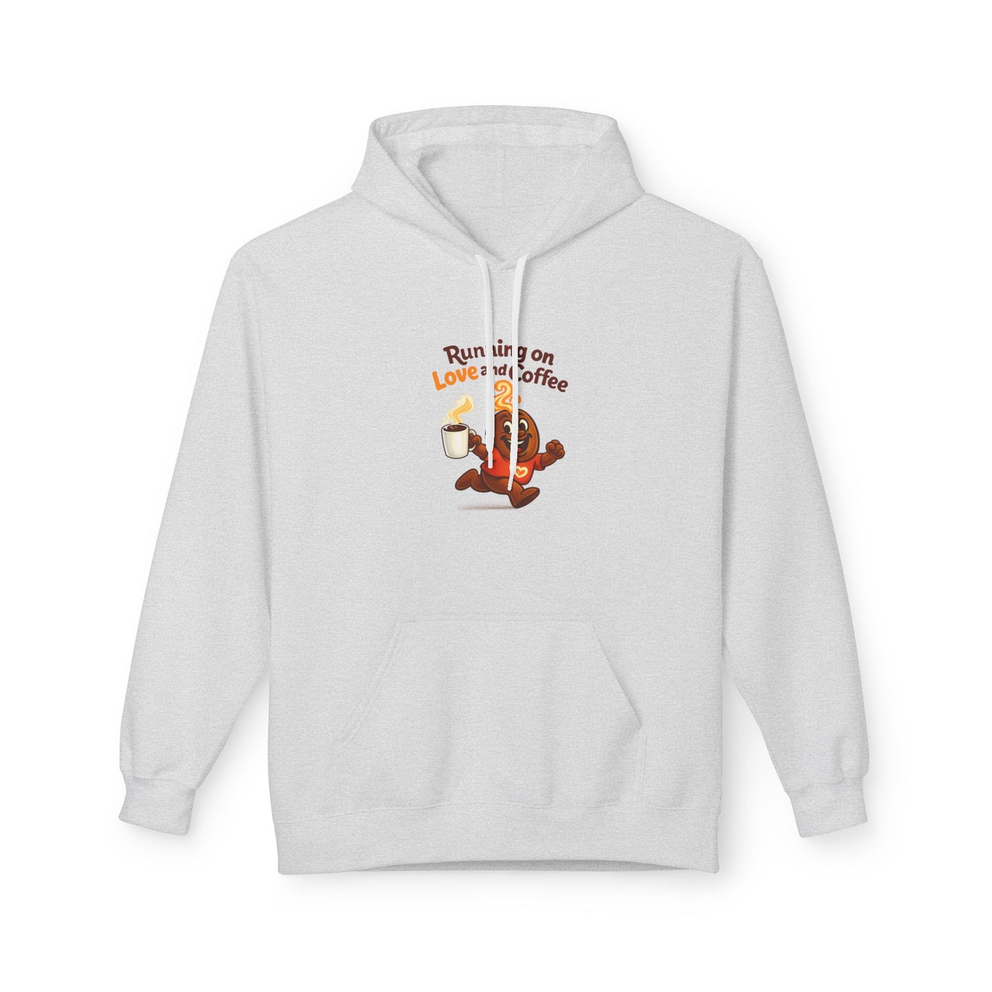 Free The Bean Running On Love & Coffee Unisex Fleece Hoodie
