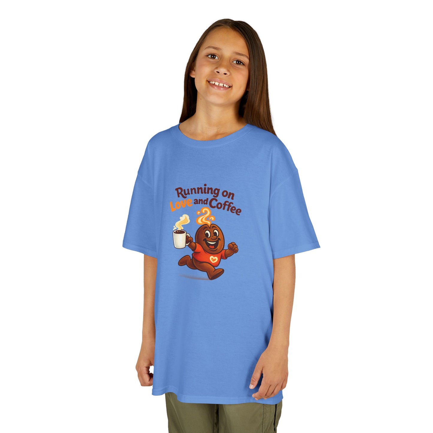 Running on Love & Coffee Kids T-Shirt