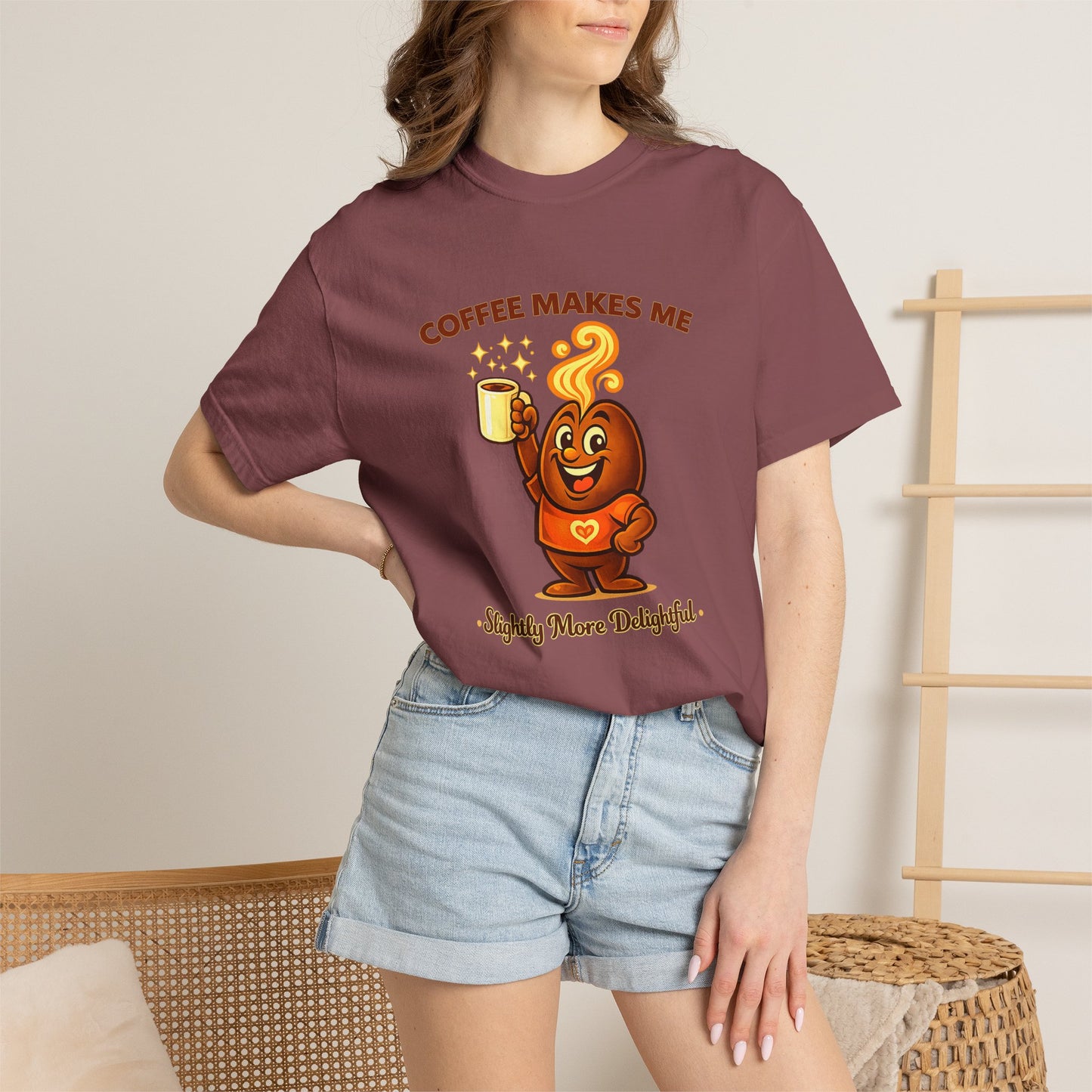 Coffee Makes Me Slightly More Delightful — Comfort Colors T-Shirt